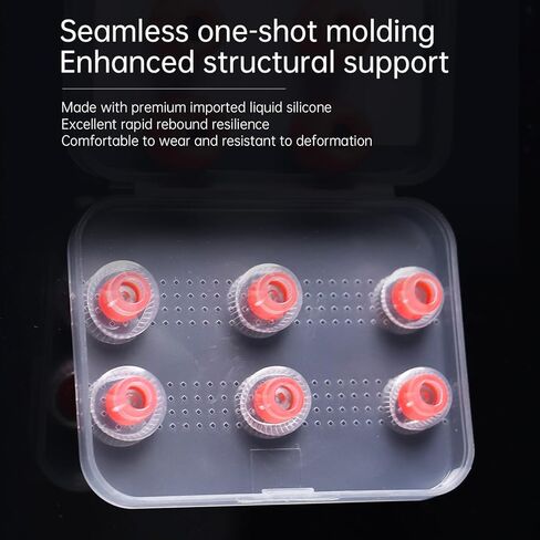 CCA CS02 Memory Foam Earbud Tips Soft & Bouncy, Premium Replacement Foam Tips (3 Pairs) + Liquid Silicone Ear Tips (3 Pairs), S/M/L Noise-Isolating Eartips for in-Ear Earphones(6 Pairs) in Kuwait