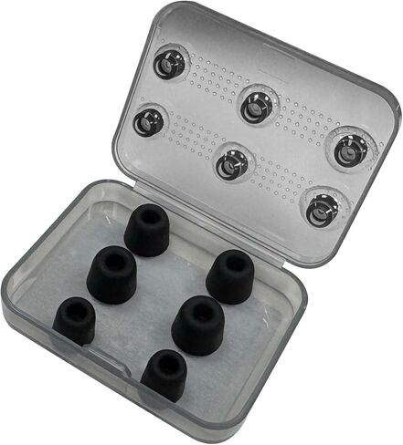 CCA CS02 Memory Foam Earbud Tips Soft & Bouncy, Premium Replacement Foam Tips (3 Pairs) + Liquid Silicone Ear Tips (3 Pairs), S/M/L Noise-Isolating Eartips for in-Ear Earphones(6 Pairs) in Saudi Arabia