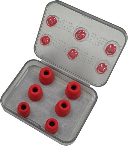 CCA CS02 Memory Foam Earbud Tips Soft & Bouncy, Premium Replacement Foam Tips (3 Pairs) + Liquid Silicone Ear Tips (3 Pairs), S/M/L Noise-Isolating Eartips for in-Ear Earphones(6 Pairs) in Kuwait