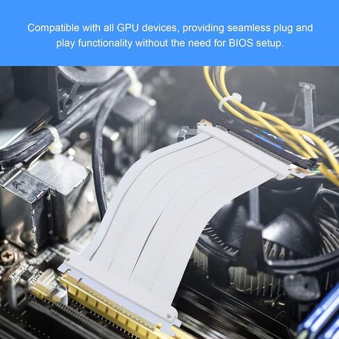 كابل Vikye PCIe 5.0 X16 Riser، ملحق وحدة معالجة الرسومات 128 جيجابت في الثانية 180 درجة مع حماية مرنة لأجهزة RTX4090 3090Ti ITX Builds in Kuwait