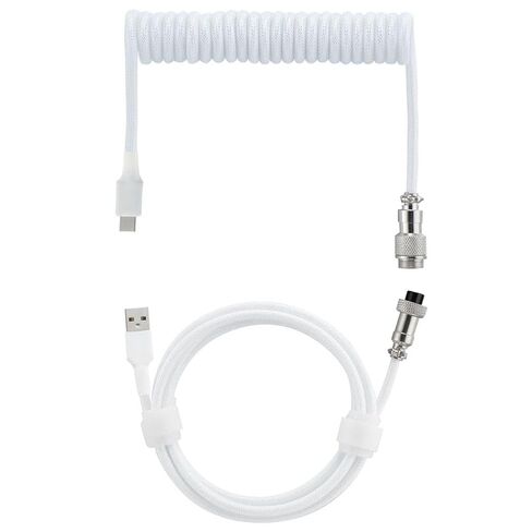 9.84Ft Nylon Coiled Keyboard Cable for Gaming, Double Sleeved in Saudi Arabia