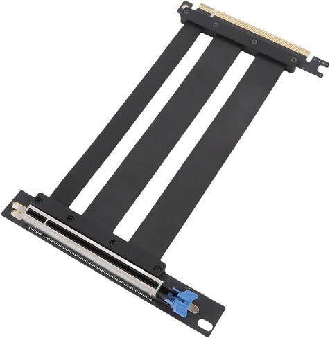 كابل رفع Asixxsix PCIE 5.0، زاوية يمنى 90 درجة، كابل تمديد GPU عالي السرعة 128 جيجابت في الثانية محمي، كابل رفع PCIe 5.0 X16 لخادم حالة الكمبيوتر ITX يبني مستلزمات الكمبيوتر (15 سم) in Kuwait