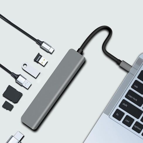 Type- Adapter USB Docking Station with Multiple Ports High-Speed Data Transfer Compatible with Laptops for Hard Drives Keyboards Printers and USB Devices in Saudi Arabia