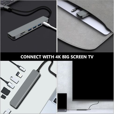 Type- Adapter USB Docking Station with Multiple Ports High-Speed Data Transfer Compatible with Laptops for Hard Drives Keyboards Printers and USB Devices in Saudi Arabia