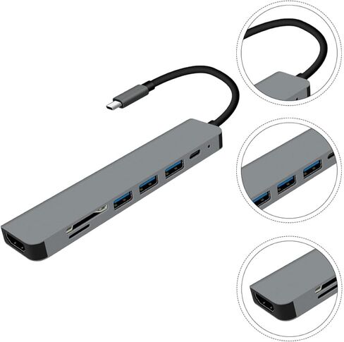 Type- Adapter USB Docking Station with Multiple Ports High-Speed Data Transfer Compatible with Laptops for Hard Drives Keyboards Printers and USB Devices in Saudi Arabia