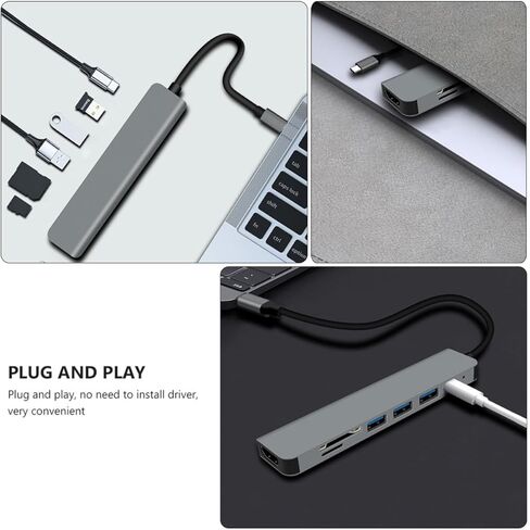 Type- Adapter USB Docking Station with Multiple Ports High-Speed Data Transfer Compatible with Laptops for Hard Drives Keyboards Printers and USB Devices in Saudi Arabia