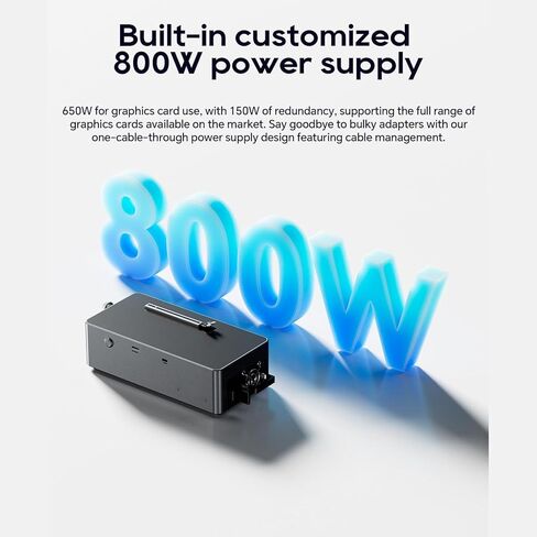 Tangxi External GPU Dock Station, eGPU Enclosure with OCuLink / USB4.0 / Hot Swapping TGX Interface, Built in 800W Power Supply, PCIe 4.0 x4 eGPU Dock for Laptop PC (Black) in Saudi Arabia
