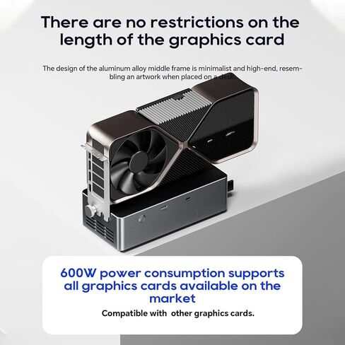 Tangxi External GPU Dock Station, eGPU Enclosure with OCuLink / USB4.0 / Hot Swapping TGX Interface, Built in 800W Power Supply, PCIe 4.0 x4 eGPU Dock for Laptop PC (Black) in Saudi Arabia