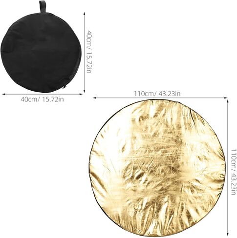 Homoyoyo 110cm 5-in-1 التصوير الفوتوغرافي عاكس الضوء للطي الناشر المحمولة لينة عاكس ضوء للاستوديو وإضاءة الصور في الهواء الطلق in Saudi Arabia