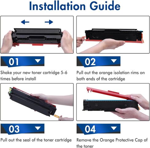 خراطيش حبر 206A Color Laser Jet Pro MFP M283fdw متوافقة مع مجموعة خراطيش الحبر W2110A 206A 206X (مع شريحة) لحبر الطابعة Color Pro MFP M283cdw M283fdw M283fdn M255dw M255nw in Kuwait