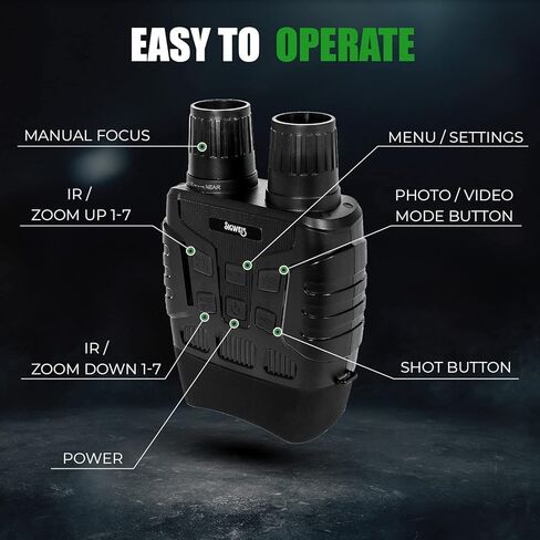 Digital Infrared Night Vision Binoculars for Camping, Hunting, Surveillance & Bird Watching, 3X Digital Zoom, 984ft Range, 2.31" LCD Display by SIGWEIS in Saudi Arabia
