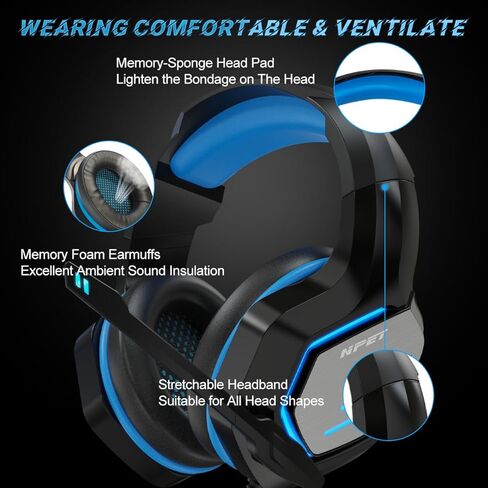 NPET 3-in-1 RGB Gaming Combo, Keyboard Mouse Headset for PC Gaming & Work in Saudi Arabia