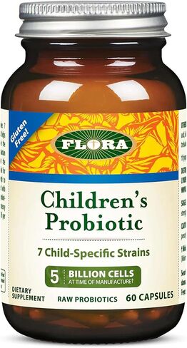 Flora-Odo's Choice Child Probiotic Blend ، مع سبع سلالات خاصة بالأطفال ، 5 مليارات خلية من البروبيوتيك الخام ، التي تم صياغتها للأعمار من 5 إلى 15 عامًا ، استعادة صحة الأمعاء والاحتفاظ بها ، 60 كبسولة in Saudi Arabia