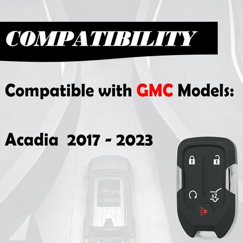 استبدال MechanMagic Key Fob يناسب GMC Acadia 2017 2018 2019 2020 2021 2022 2023 Smart Proximity دخول بدون مفتاح التحكم عن بعد HYQ1ES 13522895 1551A-ES 433 ميجا هرتز in Kuwait