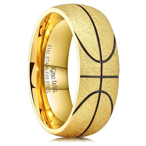 King Will Will Stains Stains Band for Men ، 8mm Men Wedding Ring مصقولة مع موظفي الموسيقى/تصميم الملاحظات الموسيقية ، وفرقة الزفاف السوداء والصلب الملاءمة للارتداء اليومي مع حجم 7-12 in Saudi Arabia