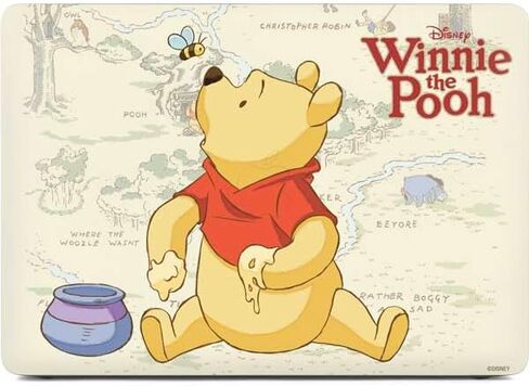غلاف كمبيوتر محمول من Skinit متوافق مع جهاز MacBook Air 13in (2020) - تصميم خشبي مرخص رسميًا من Disney Winnie The Pooh Hundred Acre Wood in Kuwait