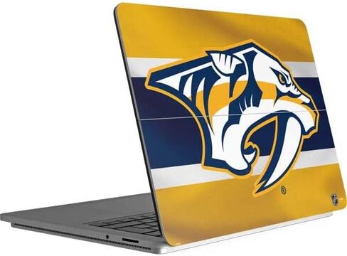 ملصق Skinit للكمبيوتر المحمول متوافق مع Surface Laptop Studio - تصميم جيرسي بديل مرخص رسميًا من NHL Nashville Predators in Kuwait