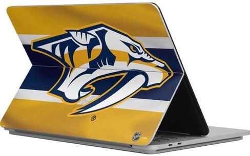ملصق Skinit للكمبيوتر المحمول متوافق مع Surface Laptop Studio - تصميم جيرسي بديل مرخص رسميًا من NHL Nashville Predators in Kuwait