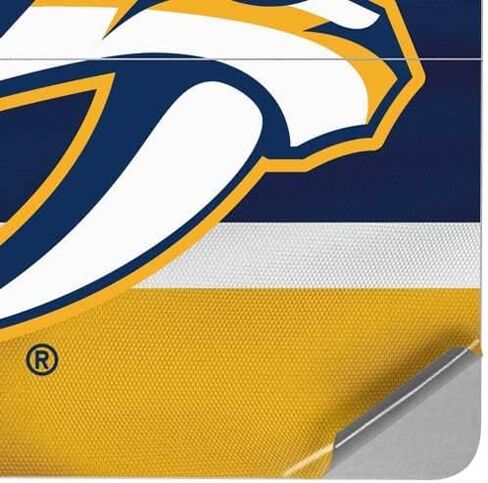 ملصق Skinit للكمبيوتر المحمول متوافق مع Surface Laptop Studio - تصميم جيرسي بديل مرخص رسميًا من NHL Nashville Predators in Kuwait
