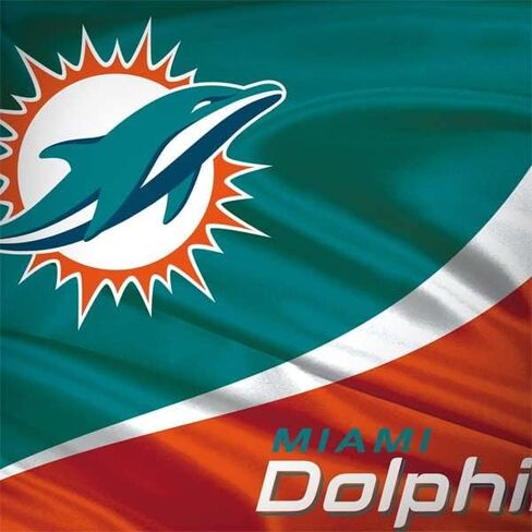 غلاف كمبيوتر محمول من Skinit متوافق مع Thinkpad X1 Yoga (الجيل الثالث 2018) - تصميم NFL Miami Dolphins المرخص رسميًا in Kuwait