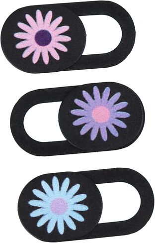 ARTIBETTER 3pcs Chrysanthemum Pattern Webcam Cover Slide Privacy Protection for Laptops and Tablets Durable Material Easy Open Close Slider Strong Adhesive Random Colors in Saudi Arabia