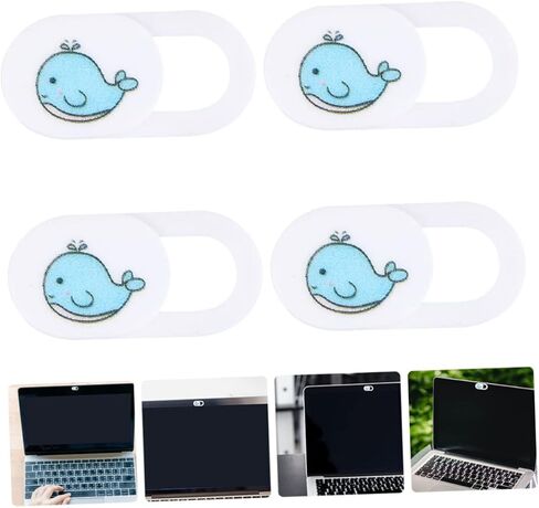 ARTIBETTER Whale Pattern Webcam Privacy Cover 4PCS Cartoon Webcam Slider for Laptop Tablet Prevents Peeping Easy to Use Compatible Most Devices in Saudi Arabia