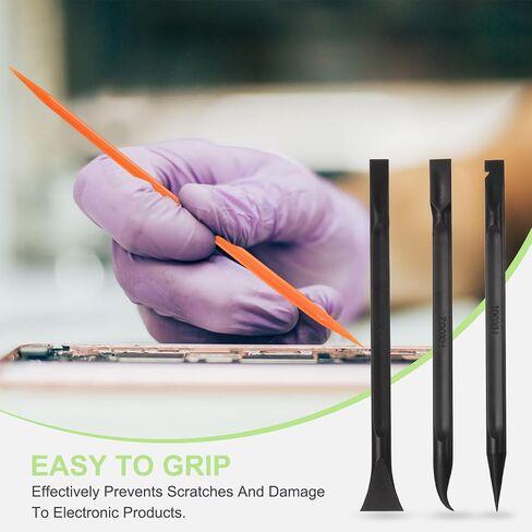 أداة PATIKIL Spudger Pry Tool، 15 قطعة من ألياف الكربون المقاومة للكهرباء الساكنة، مجموعة أدوات إصلاح الأطراف المزدوجة الآمنة للفتح للهواتف المحمولة الذكية والكمبيوتر اللوحي والكمبيوتر المحمول وأجهزة الألعاب الإلكترونية، أسود in Kuwait