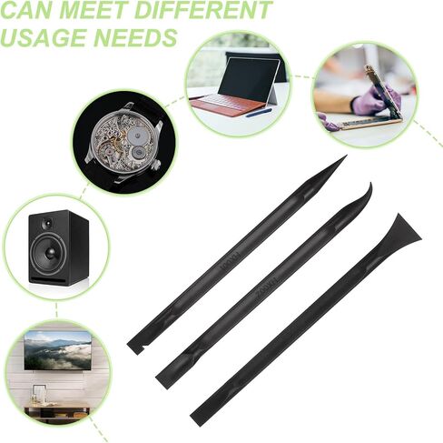 أداة PATIKIL Spudger Pry Tool، 15 قطعة من ألياف الكربون المقاومة للكهرباء الساكنة، مجموعة أدوات إصلاح الأطراف المزدوجة الآمنة للفتح للهواتف المحمولة الذكية والكمبيوتر اللوحي والكمبيوتر المحمول وأجهزة الألعاب الإلكترونية، أسود in Kuwait