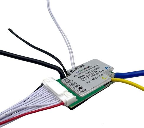 BeMuchSafer 13S 30A 48V Battery BMS Separate Port with On/Off Switch Temperature Sensor 13S30A 46.8V BMS for DIY Polly Hailong eBike Battery Pack (13S30A 48V with Switch) in Saudi Arabia