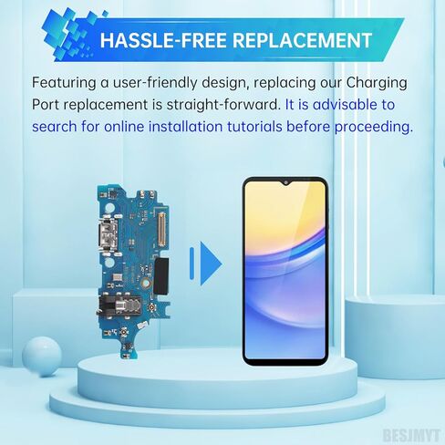 استبدال منفذ الشحن لجهاز Samsung Galaxy A15 5G شاحن USB Dock Type-C موصل لوحة الكابلات المرنة مع مقبس ميكروفون سماعة الرأس ومنفذ إصلاح إصلاح منفذ الميكروفون لـ SM-A156U SM-A156U1 SM-A156U1 DS in Saudi Arabia