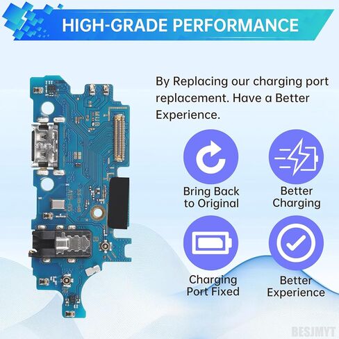 استبدال منفذ الشحن لجهاز Samsung Galaxy A15 5G شاحن USB Dock Type-C موصل لوحة الكابلات المرنة مع مقبس ميكروفون سماعة الرأس ومنفذ إصلاح إصلاح منفذ الميكروفون لـ SM-A156U SM-A156U1 SM-A156U1 DS in Saudi Arabia