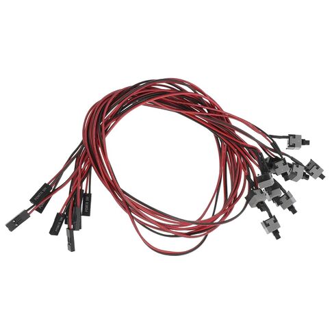 كابل إمداد الطاقة TEHAUX ATX للكمبيوتر المكتبي/وظيفة إعادة ضبط زر الضغط 10 قطع سلك كمبيوتر لنماذج متوافقة مع حافظة الكمبيوتر in Kuwait