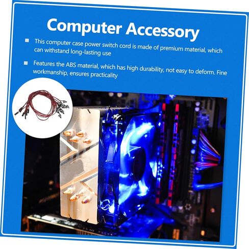 كابل إمداد الطاقة TEHAUX ATX للكمبيوتر المكتبي/وظيفة إعادة ضبط زر الضغط 10 قطع سلك كمبيوتر لنماذج متوافقة مع حافظة الكمبيوتر in Kuwait