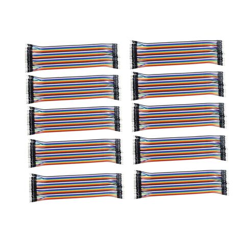 10pcs Pin Male to Male Jumper Wires Spacing Breadboard Ribbon Cables Colorful Wires for and Electronics Projects in Kuwait