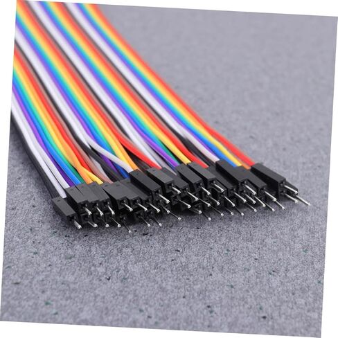 10pcs Pin Male to Male Jumper Wires Spacing Breadboard Ribbon Cables Colorful Wires for and Electronics Projects in Kuwait