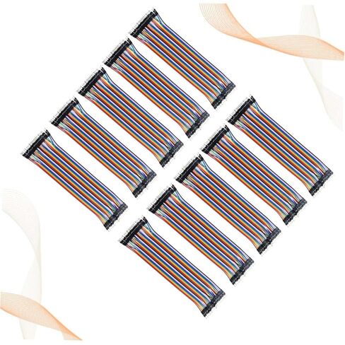 10pcs Pin Male to Male Jumper Wires Spacing Breadboard Ribbon Cables Colorful Wires for and Electronics Projects in Kuwait