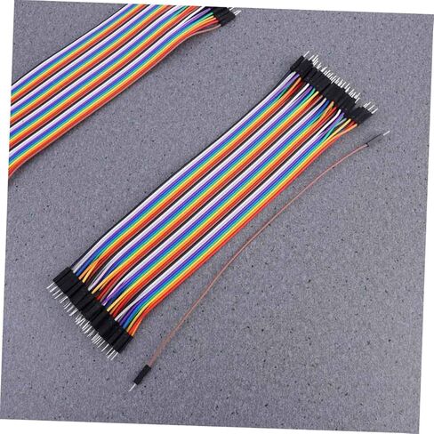 10pcs Pin Male to Male Jumper Wires Spacing Breadboard Ribbon Cables Colorful Wires for and Electronics Projects in Kuwait
