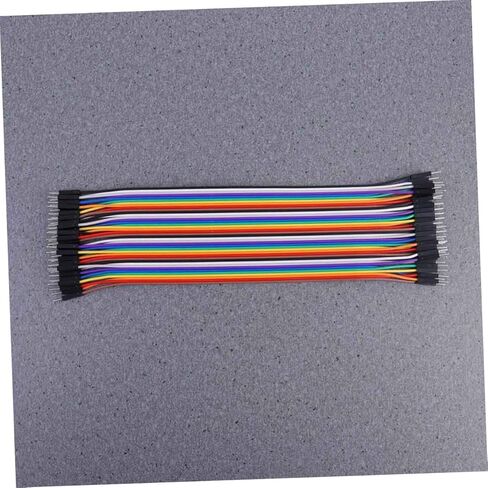 10pcs Pin Male to Male Jumper Wires Spacing Breadboard Ribbon Cables Colorful Wires for and Electronics Projects in Kuwait
