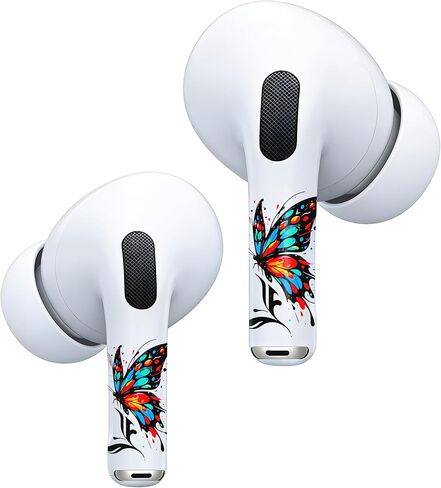 أغلفة جلدية من RockMax لأجهزة AirPods 4، تساعد على تجنب الخلط، مناسبة عالميًا لـ AirPods Pro 3/2/1 وGen 1/2/3/4، غطاء ملصق الفراشة، هدية للنساء والمراهقين in Kuwait