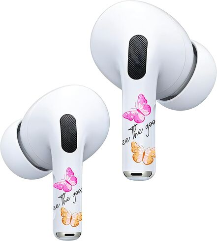 أغلفة جلدية من RockMax لأجهزة AirPods 4، تساعد على تجنب الخلط، مناسبة عالميًا لـ AirPods Pro 3/2/1 وGen 1/2/3/4، غطاء ملصق الفراشة، هدية للنساء والمراهقين in Kuwait