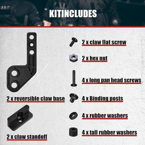 طقم مخلب الحافظة مكون من قطعتين، مخلب جناح الحافظة لحزام الخصر الداخلي المخفي-IWB Kydex، متوفر في اليد اليمنى أو اليسرى قابل للتعديل، مخلب Kydex مع مجموعة أدوات in Kuwait