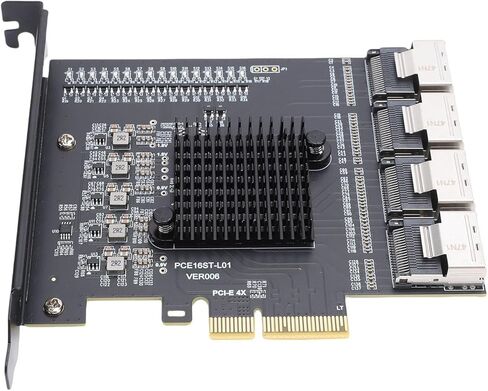 محول GOWENIC PCIE إلى SFF 8087، يربط ما يصل إلى 16 محرك أقراص ثابتة ATA 3.0، مع أربع واجهات MINI SAS، لنظام Win 10 11 2003 in Saudi Arabia