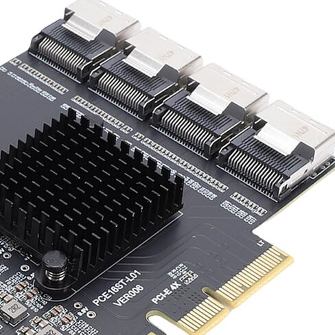 محول GOWENIC PCIE إلى SFF 8087، يربط ما يصل إلى 16 محرك أقراص ثابتة ATA 3.0، مع أربع واجهات MINI SAS، لنظام Win 10 11 2003 in Saudi Arabia