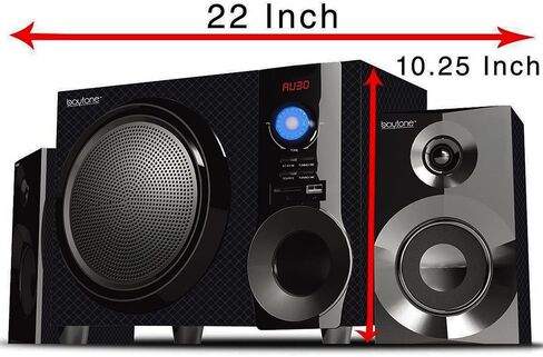 Boytone BT-210FD، وحدة رئيسية بلوتوث لاسلكية للغاية، صوت قوي مع نظام باس قوي 30 وات، صوت واضح عالي الجودة وراديو FM، مع منفذ Aux للتحكم عن بعد، SB/SD/ للهواتف الذكية والأجهزة اللوحية وأجهزة الكمبيوتر المكتبية وأجهزة الكمبيوتر المحمولة، لون أسود in Kuwait