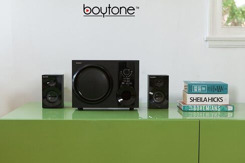 Boytone BT-210FD، وحدة رئيسية بلوتوث لاسلكية للغاية، صوت قوي مع نظام باس قوي 30 وات، صوت واضح عالي الجودة وراديو FM، مع منفذ Aux للتحكم عن بعد، SB/SD/ للهواتف الذكية والأجهزة اللوحية وأجهزة الكمبيوتر المكتبية وأجهزة الكمبيوتر المحمولة، لون أسود in Kuwait
