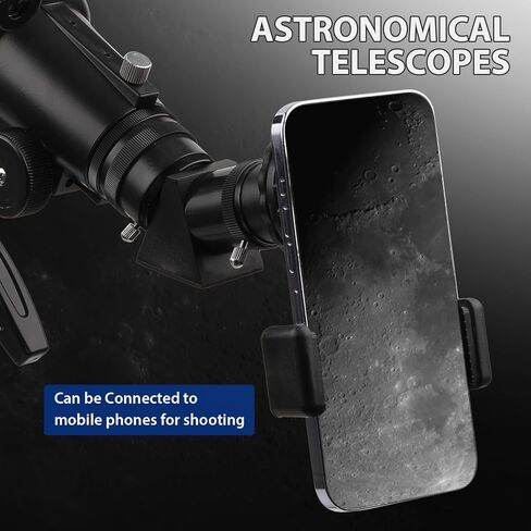 تلسكوب، تلسكوبات منكسرة محمولة بفتحة 70 مم للمبتدئين في علم الفلك، تلسكوب سفر احترافي 500 مم مع حقيبة حمل، أسود in Kuwait