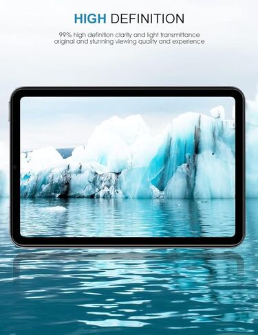 واقي شاشة لجهاز iPad Mini 7/6 (الجيل السابع/السادس) 8.3 بوصة، زجاج مقسى لجهاز iPad Mini A17 Pro الجيل السابع 2024/ الجيل السادس 2021، صديق للحافظة، متوافق مع قلم Apple in Kuwait