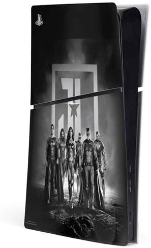 Skinit Decal Gaming Skin Compatible with PS5 Slim Digital Edition Console - Officially Licensed Justice League Heroes Stance 2 Design in Saudi Arabia