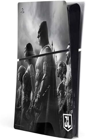 Skinit Decal Gaming Skin Compatible with PS5 Slim Digital Edition Console - Officially Licensed Justice League Heroes Stance 2 Design in Saudi Arabia