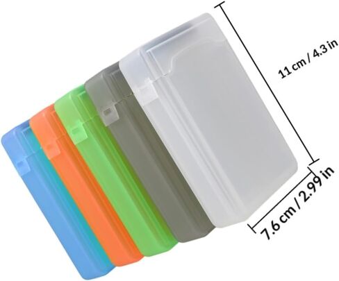 Artibetter 5pcs 2.5 Inch Hard Drive Protective Boxes Storage Holder Shockproof Hard Disk Cases for Portable External Solid State Drives Office Use White Green Teal Amber Gray in Saudi Arabia